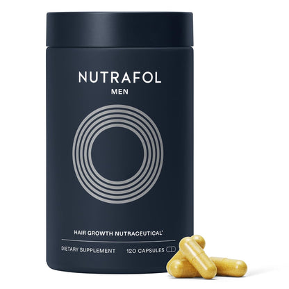 Nutrafol* Men Hair Growth Supplements Ages 18-49 for Thinning Hair Clinically Tested for Visibly Thicker Hair and Scalp Coverage Dermatologist Recommended