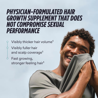 Nutrafol* Men Hair Growth Supplements Ages 18-49 for Thinning Hair Clinically Tested for Visibly Thicker Hair and Scalp Coverage Dermatologist Recommended