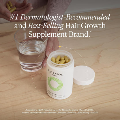 Nutrafol* Women's Hair Growth Supplements, Clinically Tested for Visibly Thicker and Stronger Hair, Dermatologist Recommended